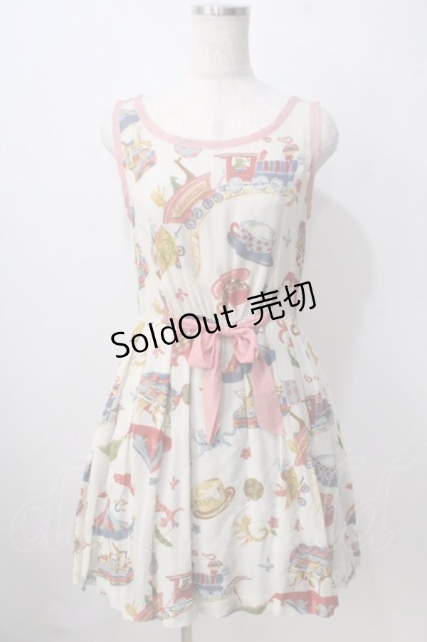 画像1: Jane Marple / Wonder Land ノースリーブワンピース M アイボリー Y-25-06-24-018-JM-OP-SZ-ZY (1)