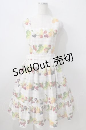 画像: Melody BasKet / Fruits BasKetサロペットスカート  ベージュ Y-25-06-24-027-LO-SK-AS-ZY