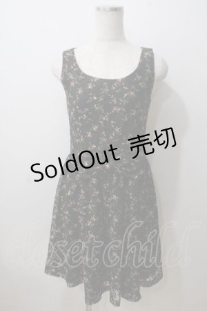 画像: MILK / Ribbon lap dress  ブラックフラワーレース Y-25-06-26-054-ML-OP-SZ-ZY