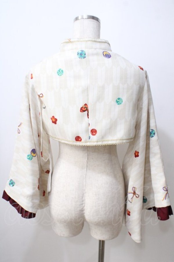 画像2: metamorphose / 春告げ鳥の恋うらら着物袖ボレロ  オフ白 Y-25-06-26-079-ME-TO-SZ-ZY (2)