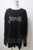 画像1: REFLEM / ロゴラインストーンTEE  黒 Y-25-06-26-090-PU-TO-SZ-ZT0725 (1)