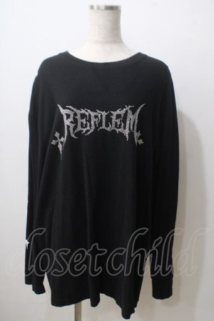 画像: REFLEM / ロゴラインストーンTEE  黒 Y-25-06-26-090-PU-TO-SZ-ZY