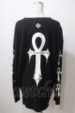 画像2: REFLEM / ロゴラインストーンTEE  黒 Y-25-06-26-090-PU-TO-SZ-ZT0725 (2)