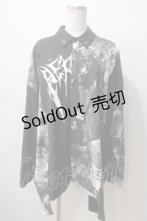 画像: REFLEM / murakaruki コラボプリントワイドシャツ F ブラック Y-25-06-26-091-PU-TS-SZ-ZY