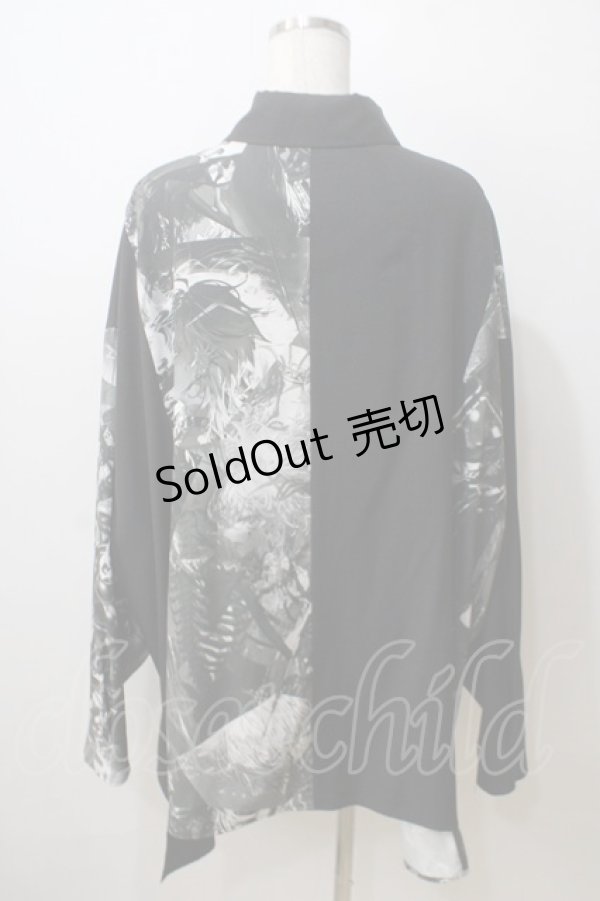 画像2: REFLEM / murakaruki コラボプリントワイドシャツ F ブラック Y-25-06-26-091-PU-TS-SZ-ZY (2)