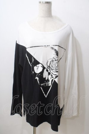 画像: CIVARIZE / バイカラースカルロンT 44 ホワイト×ブラック Y-25-06-26-092-GO-TS-SZ-ZY