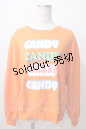 画像: Candy Stripper / ロゴプリントトレーナー 2 オレンジ Y-25-06-26-095-PU-TO-SZ-ZT074