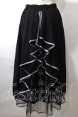 画像2: axes femme POETIQUE / リボン花柄バックフリルスカート M 黒 Y-25-06-26-106-AX-SK-SZ-ZY (2)