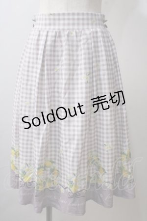 画像: axes femme POETIQUE / シトロンフラワーリーススカート M ラベンダー Y-25-06-26-108-AX-SK-SZ-ZY