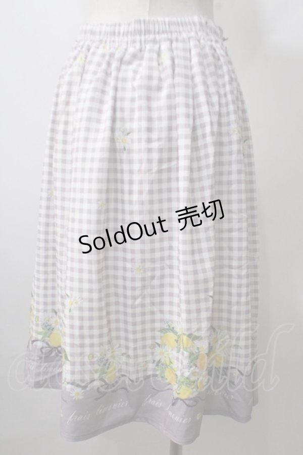 画像2: axes femme POETIQUE / シトロンフラワーリーススカート M ラベンダー Y-25-06-26-108-AX-SK-SZ-ZY (2)
