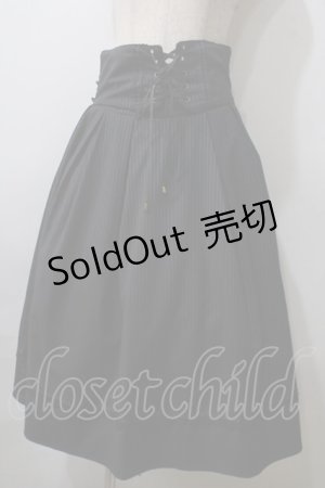 画像: Amavel / Mademoiselleコルセット風スカート F ブラック Y-25-06-26-111-CA-SK-SZ-ZT065