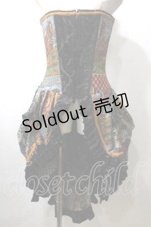 画像: 危機裸裸商店 / ゴブランウエストバッスルコルセット   Y-25-06-26-114-GO-SK-SZ-ZT285