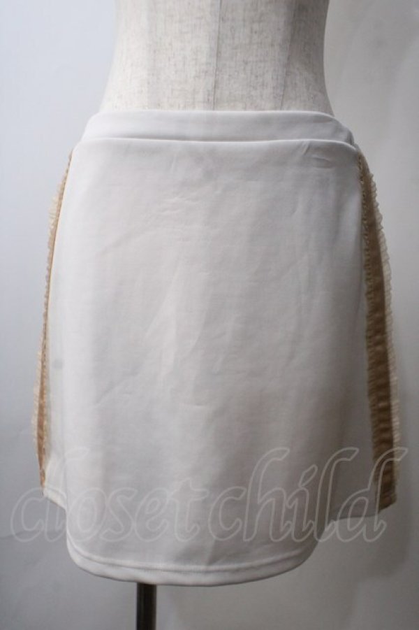 画像1: merry jenny / フリルラインジャージスカート F アイボリー Y-25-06-26-127-LO-SK-SZ-ZT455 (1)