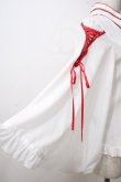 画像3: metamorphose / 着物合わせ風ブラウス  白×赤 Y-25-06-26-014-ME-BL-SZ-ZY (3)