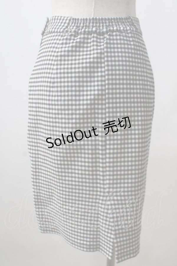 画像2: F&A / サイドフリルタイトスカート F ブラック×ホワイト Y-25-06-26-139-LO-SK-SZ-ZT454 (2)