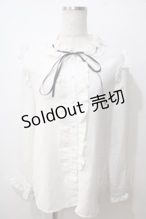 画像: Amilige / フリルブラウス  白 Y-25-06-26-016-PU-TO-SZ-ZT076