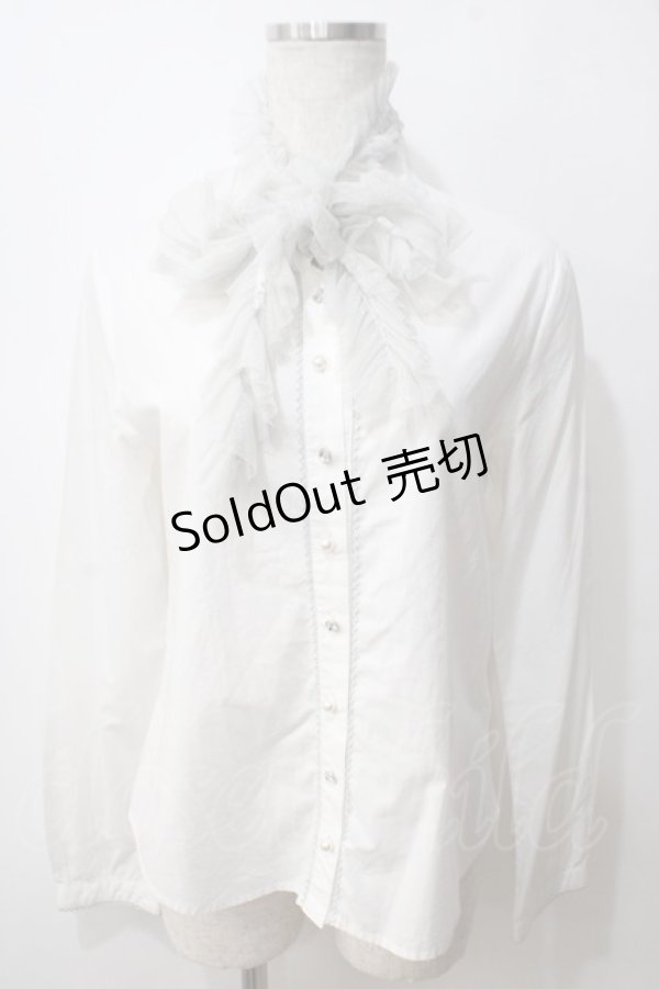 画像1: Jane Marple /ラメチュールブラウス  白 Y-25-06-26-018-JM-BL-SZ-ZT076 (1)