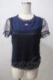 画像1: Ank Rouge / ワンポイント刺繍ドットチュールカットソー M コン Y-25-06-26-003-CA-TO-SZ-ZY (1)