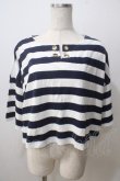 画像1: Fi.n.t  / ハトメ使いワイドボーダーT F ネイビー Y-25-06-26-028-LO-TS-SZ-ZT0725 (1)
