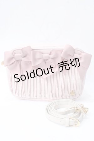 画像: Maison de FLEUR / リボンプリーツショルダーバッグ  ピンク Y-25-06-28-043-LO-BG-AS-ZY