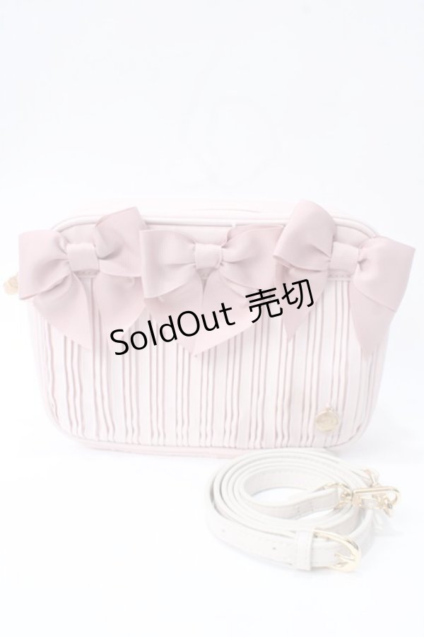 画像1: Maison de FLEUR / リボンプリーツショルダーバッグ  ピンク Y-25-06-28-043-LO-BG-AS-ZY (1)