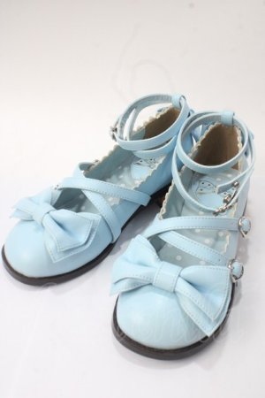 画像: Angelic Pretty / Tea Party Shoes S サックス Y-25-06-28-049-AP-SH-SZ-ZY