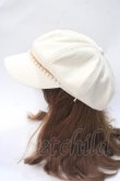 画像2: axes femme / パールチェーンキャス  生成り Y-25-06-28-051-AX-AC-SZ-ZY (2)