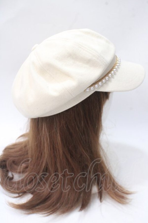 画像3: axes femme / パールチェーンキャス  生成り Y-25-06-28-051-AX-AC-SZ-ZY (3)
