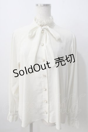 画像: Physical Drop / スタンドカラーハートボタンブラウス  生成 Y-25-06-28-065-LO-BL-SZ-ZY
