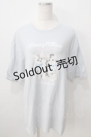 画像: Honey Cinnamon / twins kitten Tシャツ F サックス Y-25-06-28-072-LO-TO-SZ-ZY