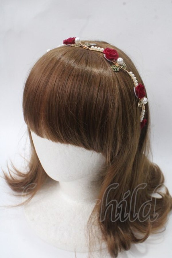 画像1: axes femme / ローズモチーフカチューシャ  ゴールド Y-25-06-28-016-AX-AC-SZ-ZY (1)