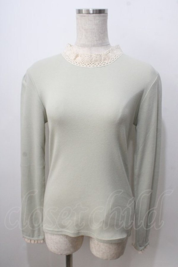 画像1: F&A / チュールレースヨークテレコT F グリーン Y-25-06-28-086-LO-TO-SZ-ZT455 (1)