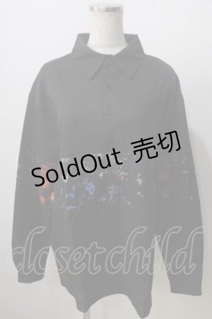 画像: NieR Clothing / 切替長袖シャツ  黒 Y-25-06-28-096-PU-BL-SZ-ZY