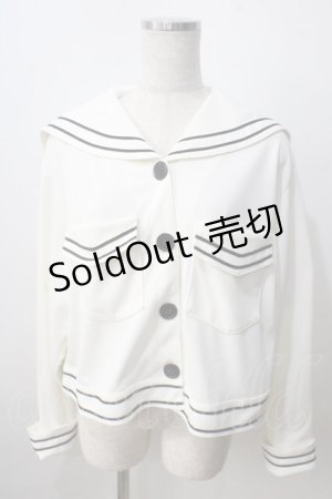 画像: Physical Drop / セーラージャケット  白 Y-25-06-28-099-LO-JA-SZ-ZY