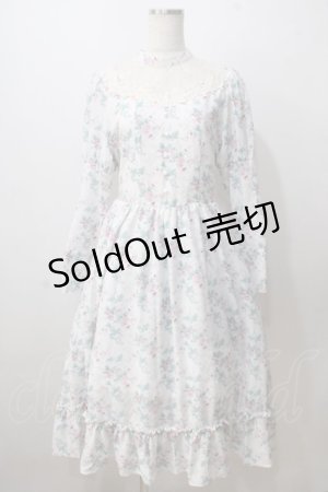 画像: Kurumi Collaboration / KRハナジゴスリーブワンピース M 中白 Y-25-06-28-114-LO-OP-SZ-ZT0711Y