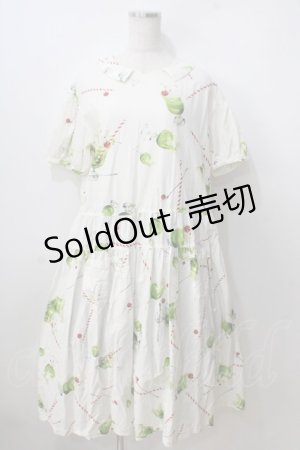 画像: PINK HOUSE / クリームソーダプリントミディワンピース F ホワイト Y-25-06-28-127-LO-OP-SZ-ZY