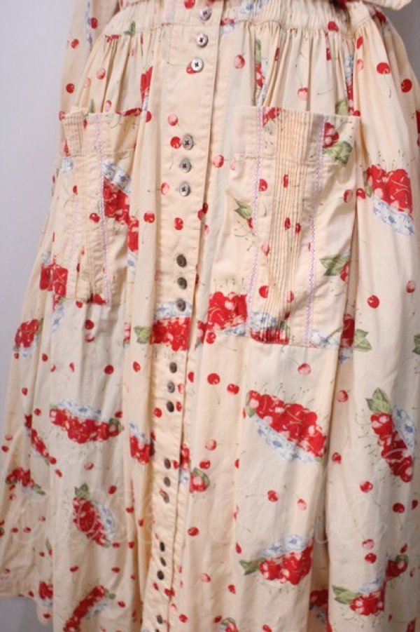 画像4: PINK HOUSE / チェリー皿ワンピース F クリーム Y-25-06-28-130-LO-OP-SZ-ZY (4)