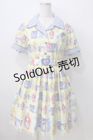 画像: Angelic Pretty / Sunny Smile Laundryワンピース  イエロー Y-25-06-28-132-AP-OP-SZ-ZS