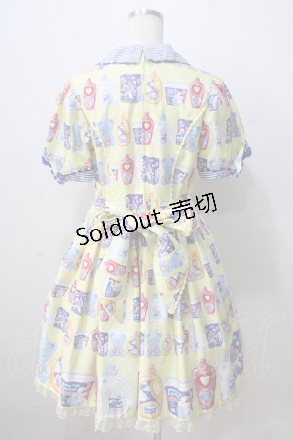 画像2: Angelic Pretty / Sunny Smile Laundryワンピース  イエロー Y-25-06-28-132-AP-OP-SZ-ZS (2)
