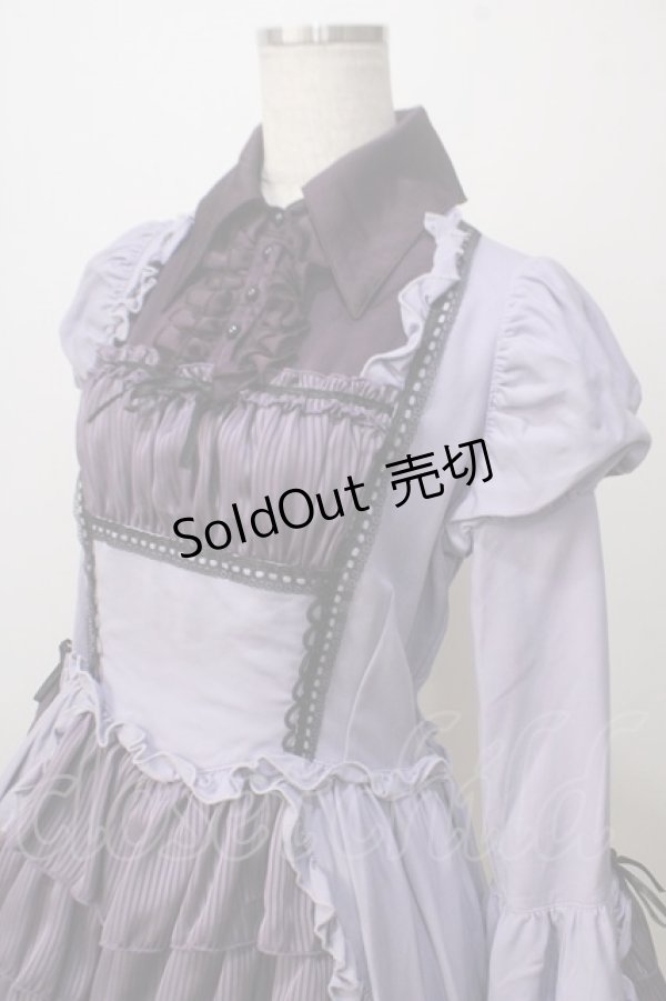 画像3: MARBLE / ブラウス＆スカートセットアップ風全身コーディネートワンピース  パープル Y-25-06-28-133-GO-OP-AS-ZY (3)