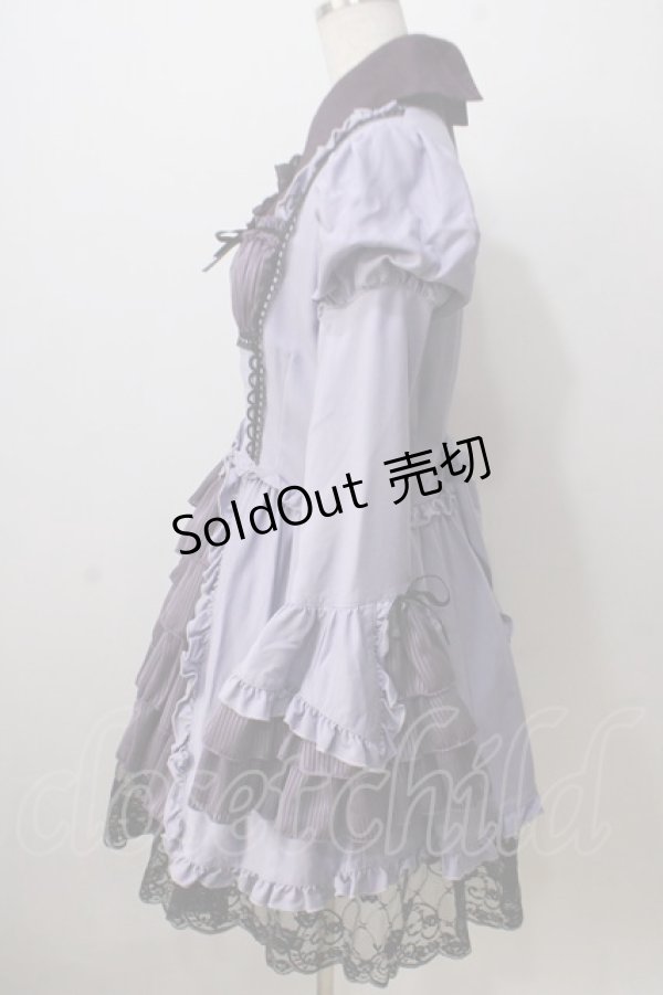 画像5: MARBLE / ブラウス＆スカートセットアップ風全身コーディネートワンピース  パープル Y-25-06-28-133-GO-OP-AS-ZY (5)