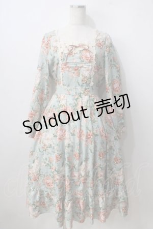 画像: axes femme / ブルームフラワー柄ワンピース F ミント Y-25-06-28-142-AX-OP-SZ-ZY