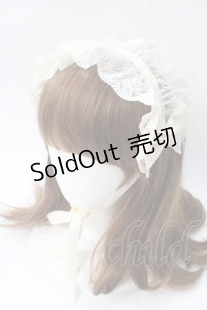 画像: ATELIER PIERROT / レースリボンヘッドドレス  アイボリー Y-25-06-28-022-EL-AC-SZ-ZY
