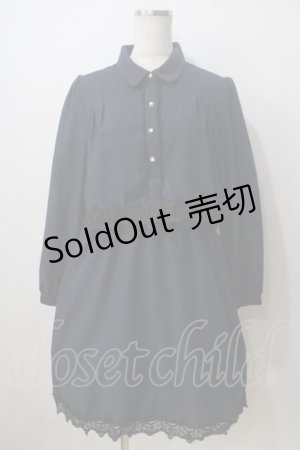 画像: axes femme / ドッキングシャツワンピース M 紺 Y-25-06-28-149-AX-OP-SZ-ZY
