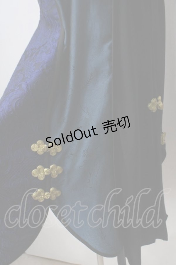 画像4: Qutie Frash / チャイナインナーチュニック  黒×青 Y-25-06-28-163-QU-TO-AS-ZY (4)