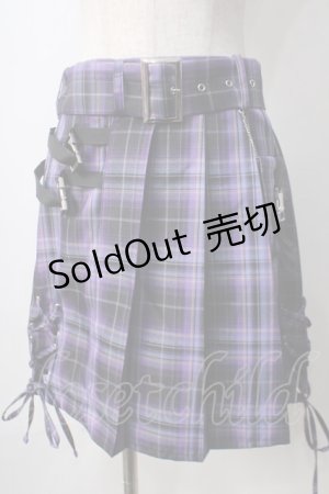 画像: axes femme POETIQUE / ミリタリースカート M パープル Y-25-06-28-170-AX-SK-SZ-ZY