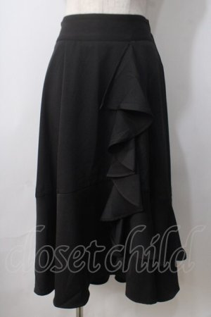画像: axes femme POETIQUE / バックラッフルフリルスカート M 黒 Y-25-06-28-183-AX-SK-SZ-ZY