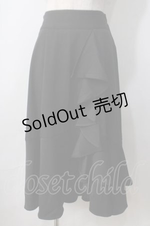 画像: axes femme POETIQUE / バックラッフルフリルスカート M 黒 Y-25-06-28-183-AX-SK-SZ-ZY