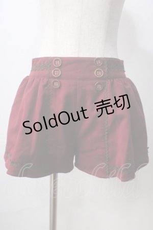 画像: Ank Rouge / Wボタンキュロット M ワイン Y-25-06-28-187-CA-PA-SZ-ZY