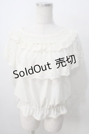 画像: axes femme / ロマンティックレースプルオーバー  白 Y-25-07-01-049-AX-TO-SZ-ZY